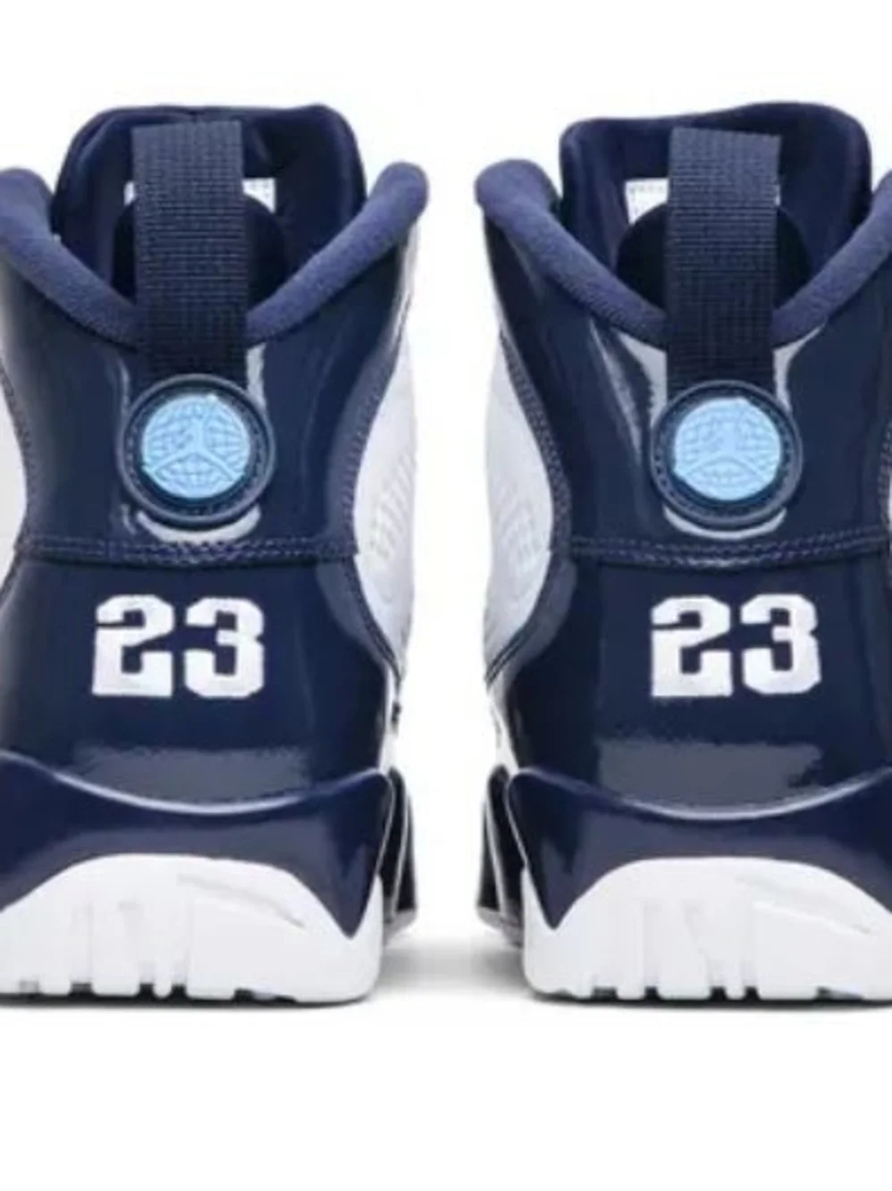 Air Jordan 9 Retro UNC White & Navy Basketball Sneakers